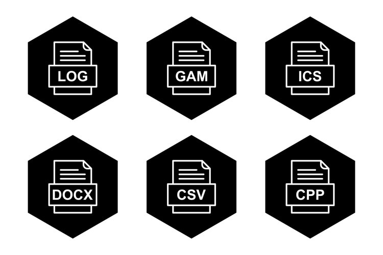 Set Of File Formats Icons