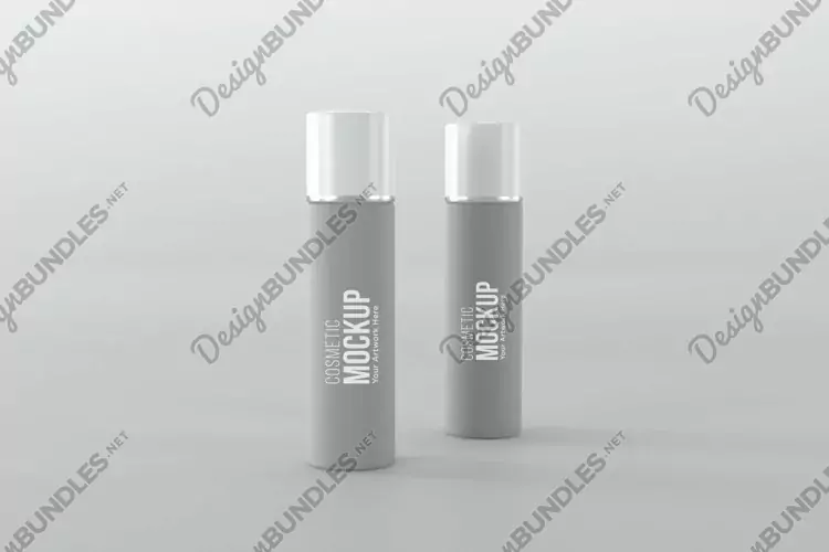 Cosmetic Two Bottle Mockup