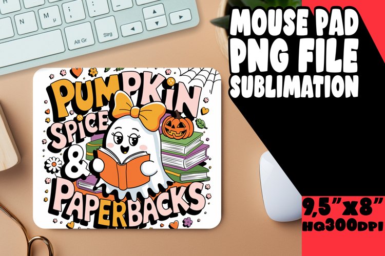 Blissful Mouse Pad Sublimation Magic, Ghost Books