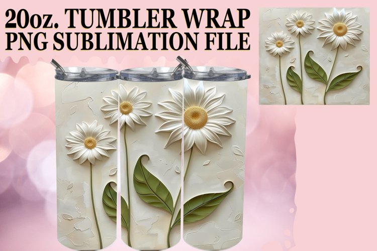 Petal Paradise: 3D Tumbler Sublimation example image 1
