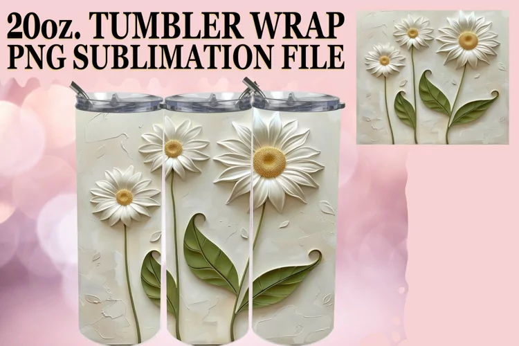 Petal Paradise: 3D Tumbler Sublimation