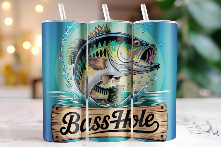Bass Hole Tumbler Wrap | Sublimation | Tumblers