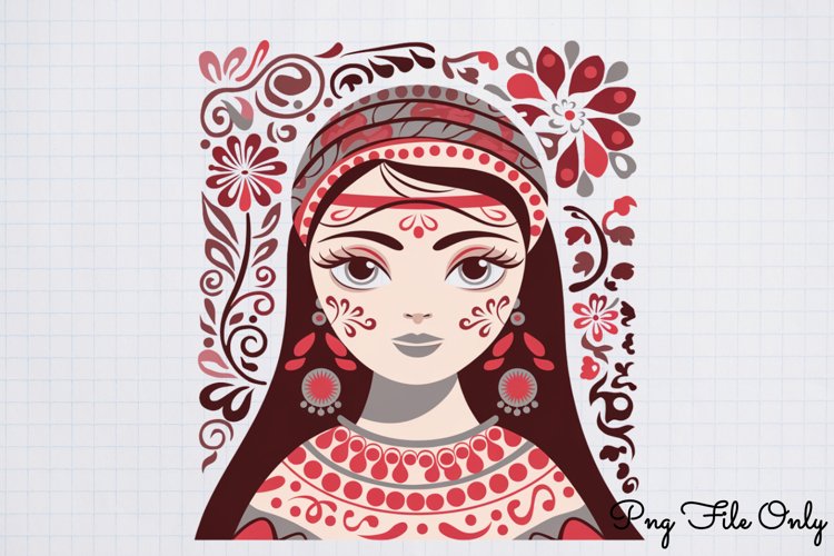 Scandinavian Folk Art Christmas Clipart PNG