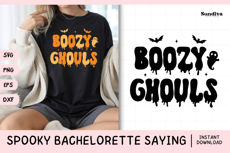 Spooky Bachelorette Party Saying SVG | Boozy Ghouls