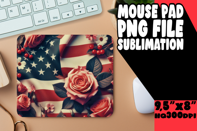Cozy Mouse Mat Design Sublimation, USA Flag