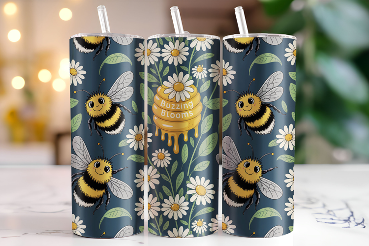 Honeybees Tumbler Wrap | Sublimation | Tumblers