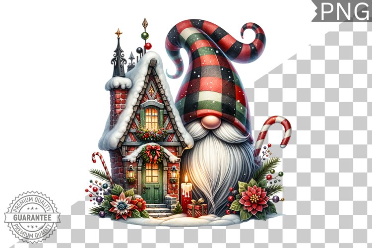 Christmas Gnome Sublimation - Clipart PNG Design