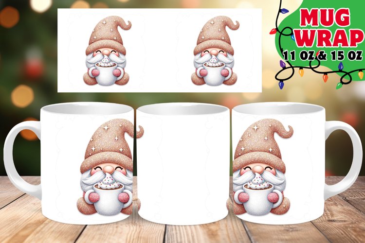 Festive Gnome Fantasy 11oz 15oz Mug Wrap