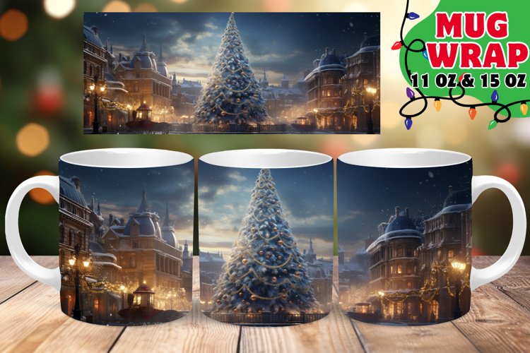XMAS SNOWY VISTA Sublimation 11oz 15oz
