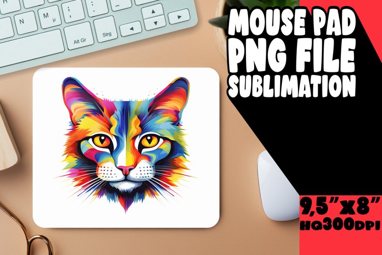 Charming Comical Cat Mouse Pad Pattern