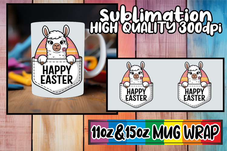 Magical vibes 11oz 15oz sublimation wrap, Easter Animals