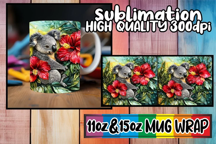 Blissful mornings 11oz 15oz sublimation wrap, Animals