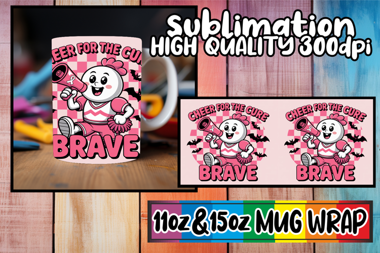 Heartfelt wishes 11oz 15oz mug wrap, Ghost Cancer
