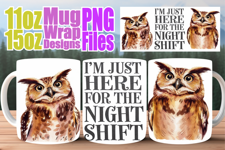 Bright smiles 11oz 15oz mug wrap, Funny Animals