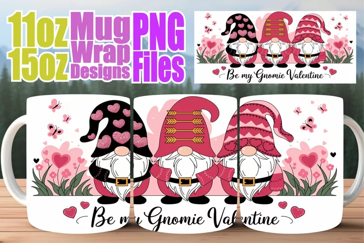 Refreshing moments sublimation mug wrap, Love Gnome