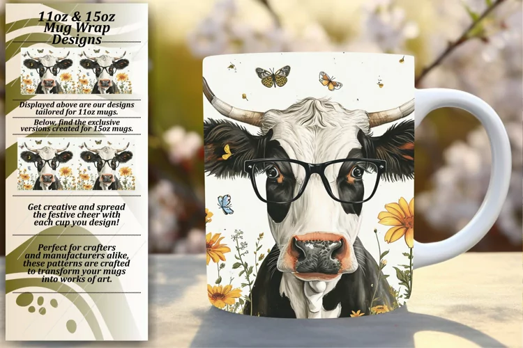 Springtime Cow Bliss Mug Design