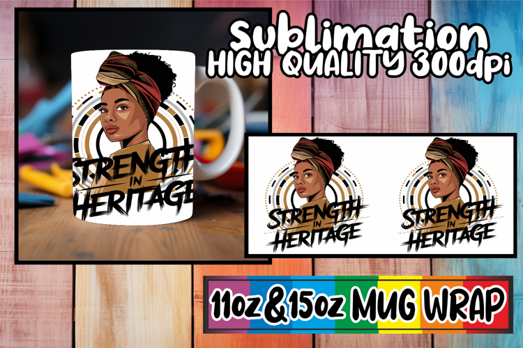 Happy journeys sublimation mug wrap, Black Woman