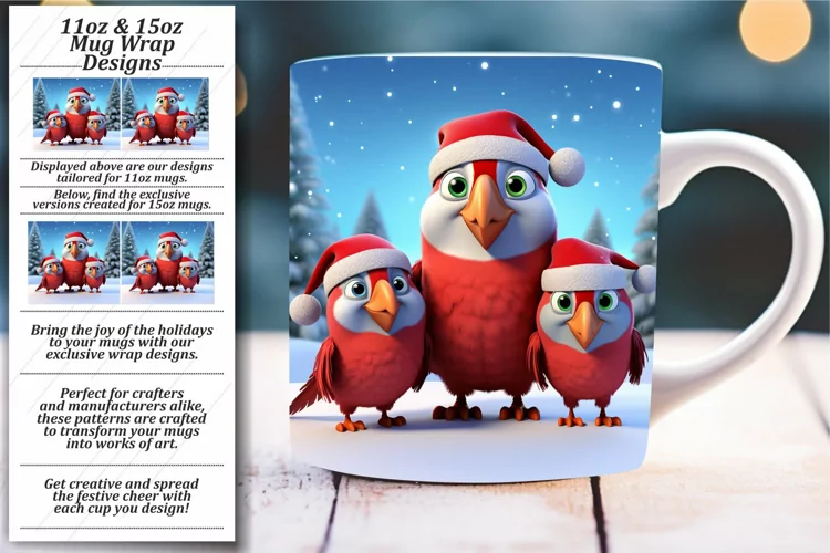 Colorful Festive Expressions: Sublimation Christmas Mug
