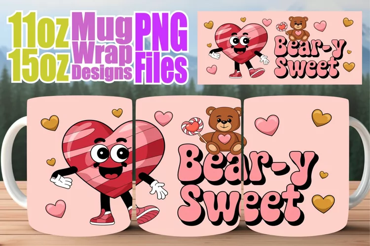 Vibrant escapes 11oz 15oz sublimation wrap, Valentines