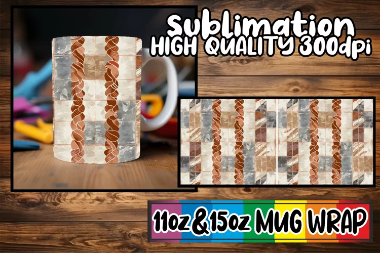 Springtime Colorful Abstract Mug Wrap Sublimation 11oz 15oz