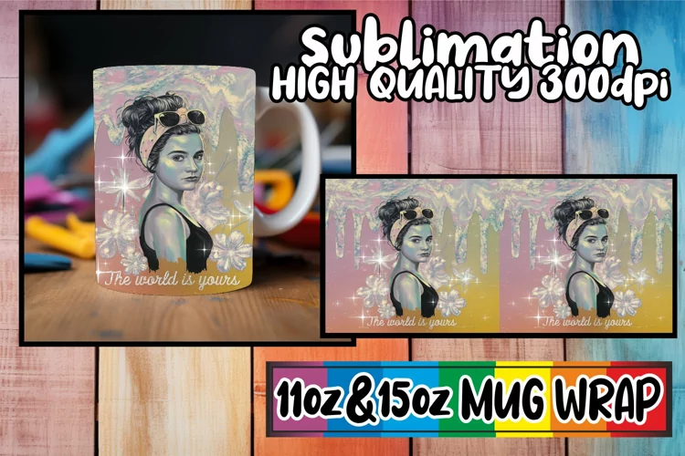 Beautiful sunsets sublimation mug wrap, Woman