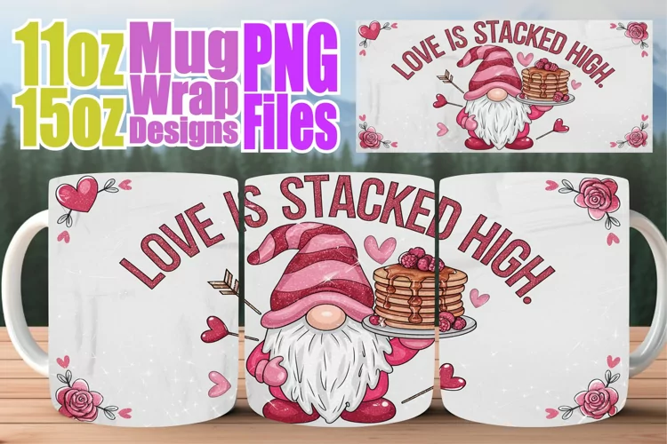 Breathtaking style sublimation 11oz 15oz mug wrap, Valentine