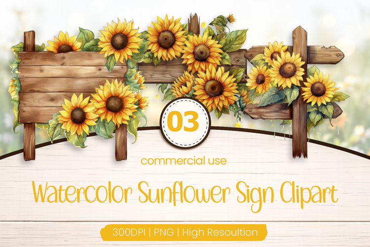 Sunflower Sign Clipart PNG