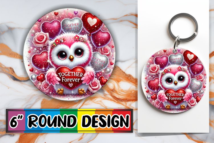 Luminous Circle Ornaments Sublimation, Valentines