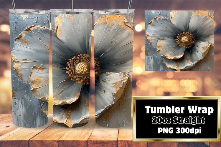 Springtime Charm: 3D Floral Tumbler Wrap