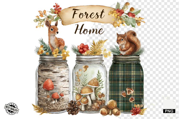 Fall Masons Jars Clipart