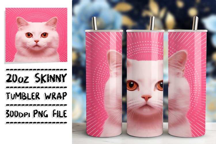 Quirky Cat Tumbler Wrap Pattern