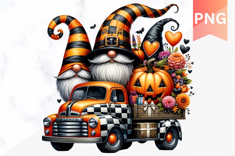 Halloween Gnome Sublimation - Clipart PNG Design