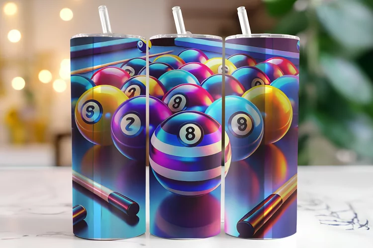 Snooker Tumbler Wrap | Sublimation | Tumblers