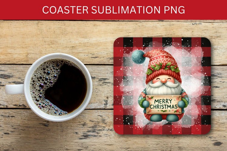 square coaster - santa claus