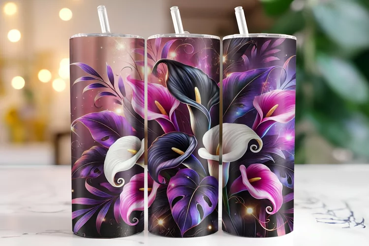 Flowers Tumbler Wrap | Sublimation | Tumblers