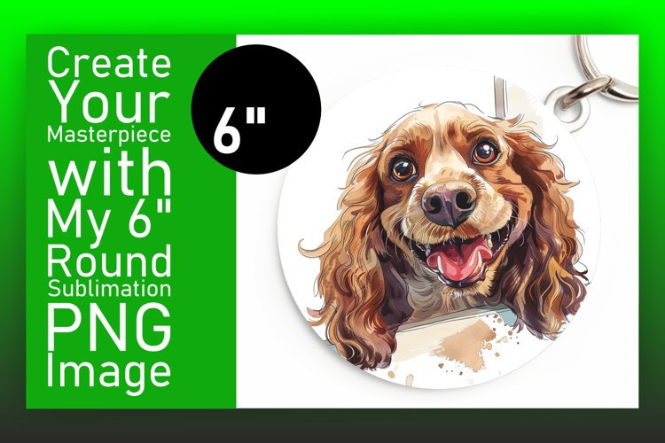 Funny PeekaBoo Circle Dog Joy Sublimation Keychain PNG