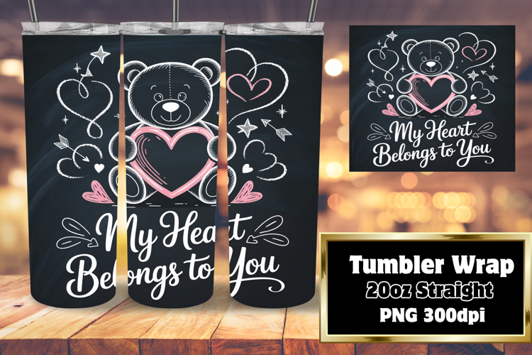 DYNAMIC 20oz Tumbler Artwork , Valentines Day