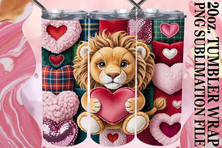Cheerful Mornings 20oz tumbler wrap, Valenines Animals