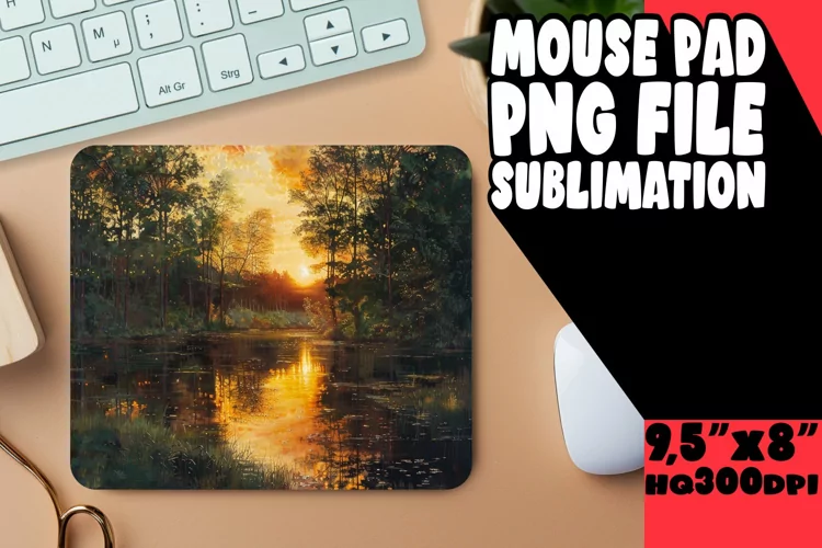 Tranquil Landscape Mouse Pad Design