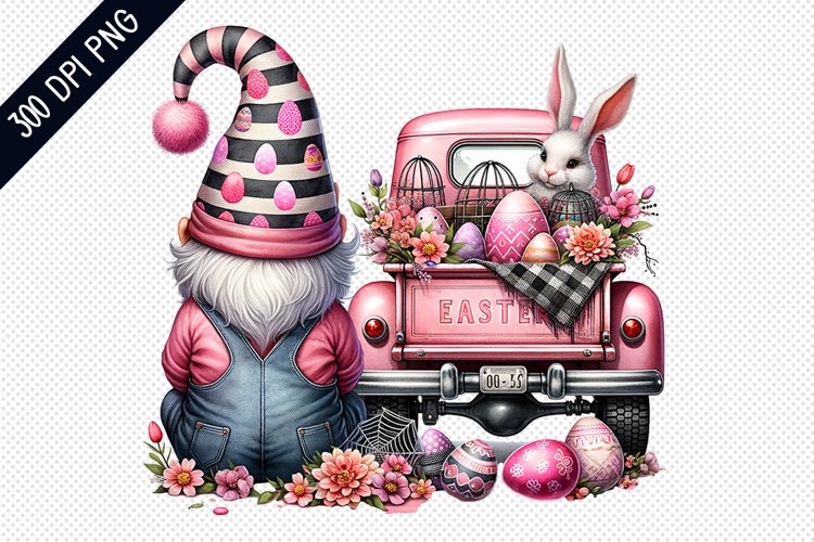 Easter Day Gnome - Sublimation Clipart PNG Design