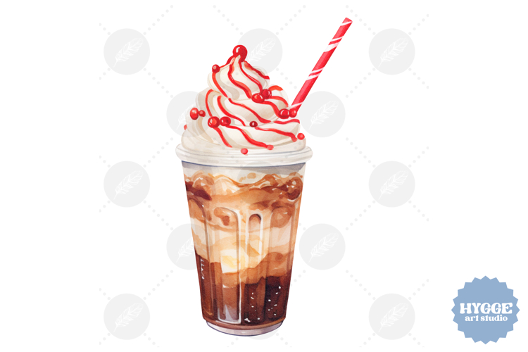 Christmas Coffee PNG | Christmas Latte PNG | Gingerbread PNG