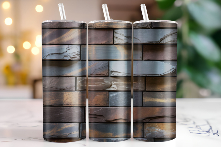 Stone Brick Wall Tumbler Wrap | Sublimation | Tumblers