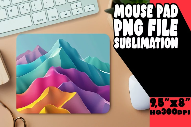 Unique Gradient Mouse Pad for Sublimation Projects