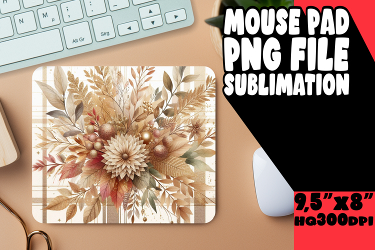 Sweet DESK pad Playful PNG, Autumn Flower
