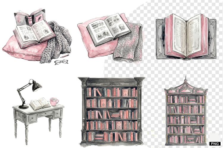 Frosted Library Clipart