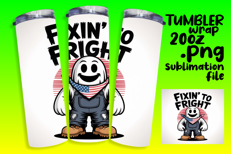 Unique 20oz Gift Tumbler Template , Funny Ghost