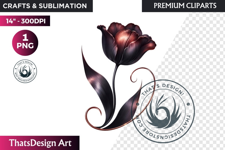 Moody Rose Gold   Mauve Flowers PNG, Dark Romance Clipart