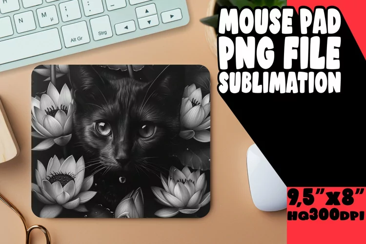 Witty Cat Sublimation Desk Pad