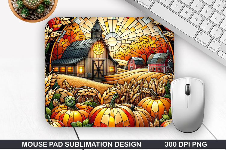 Pumpkin Mouse Pad Sublimation, Halloween Mouse Pad PNG