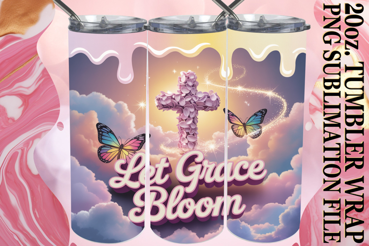 Cheerful days 20oz tumbler wrap, Religious